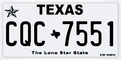 TX license plate CQC7551