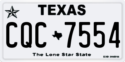 TX license plate CQC7554