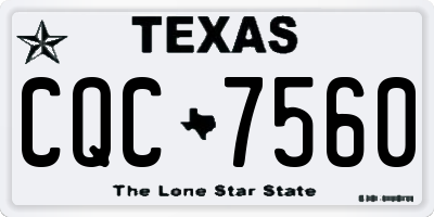 TX license plate CQC7560