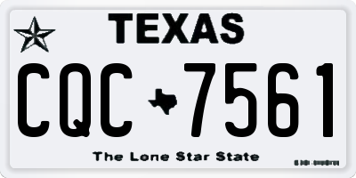 TX license plate CQC7561
