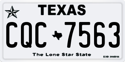 TX license plate CQC7563