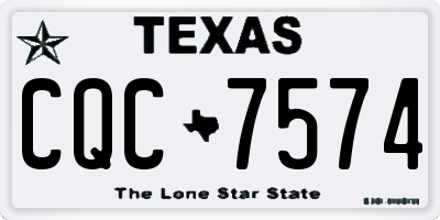 TX license plate CQC7574