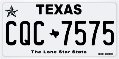 TX license plate CQC7575