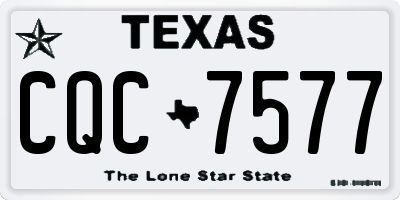 TX license plate CQC7577