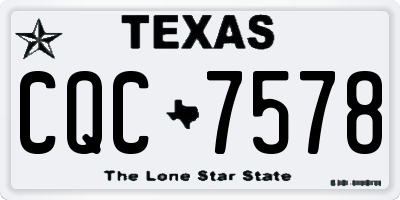 TX license plate CQC7578