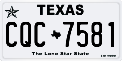 TX license plate CQC7581