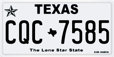 TX license plate CQC7585
