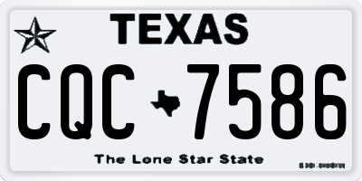 TX license plate CQC7586