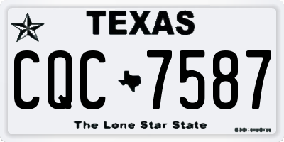 TX license plate CQC7587