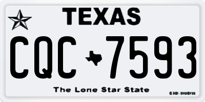 TX license plate CQC7593