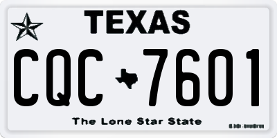 TX license plate CQC7601