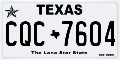 TX license plate CQC7604