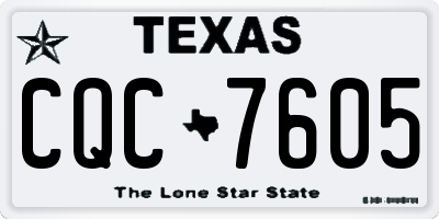 TX license plate CQC7605