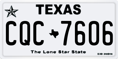 TX license plate CQC7606