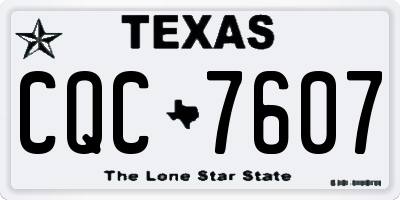 TX license plate CQC7607