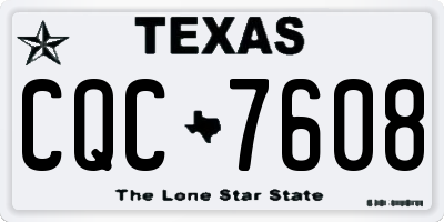 TX license plate CQC7608