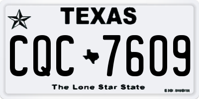 TX license plate CQC7609