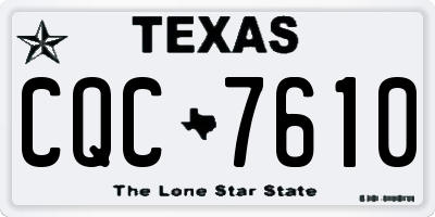 TX license plate CQC7610