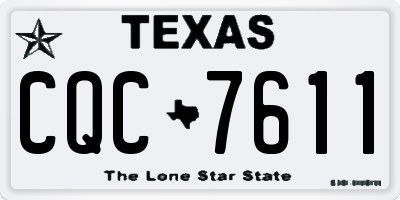 TX license plate CQC7611