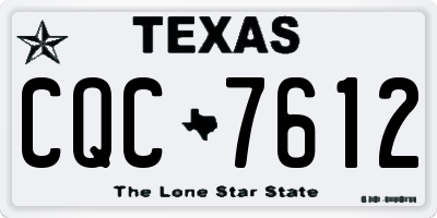 TX license plate CQC7612