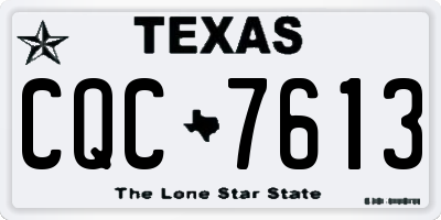 TX license plate CQC7613