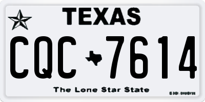 TX license plate CQC7614