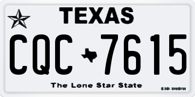 TX license plate CQC7615