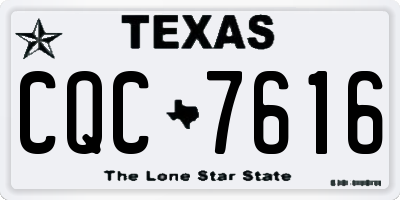 TX license plate CQC7616
