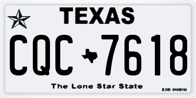 TX license plate CQC7618