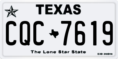 TX license plate CQC7619