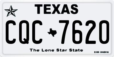 TX license plate CQC7620