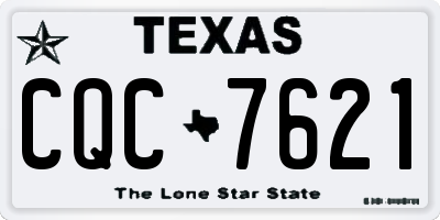 TX license plate CQC7621