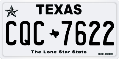 TX license plate CQC7622