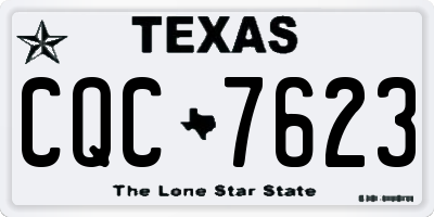 TX license plate CQC7623