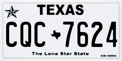 TX license plate CQC7624