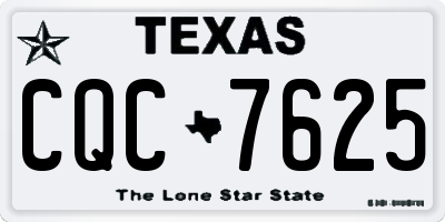 TX license plate CQC7625