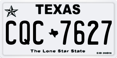 TX license plate CQC7627