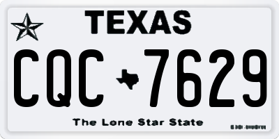 TX license plate CQC7629