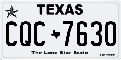 TX license plate CQC7630