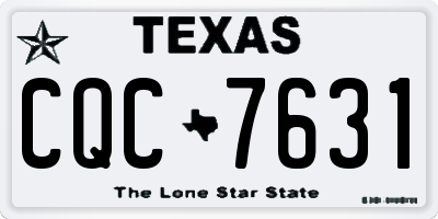 TX license plate CQC7631