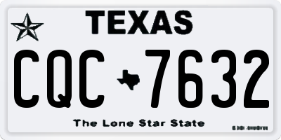 TX license plate CQC7632