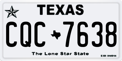 TX license plate CQC7638