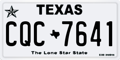 TX license plate CQC7641