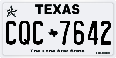 TX license plate CQC7642