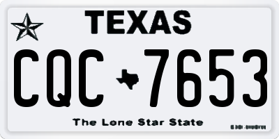 TX license plate CQC7653