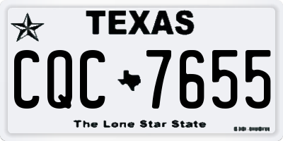 TX license plate CQC7655