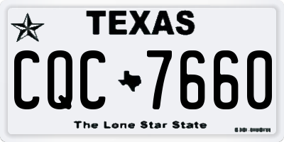 TX license plate CQC7660