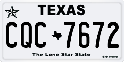 TX license plate CQC7672