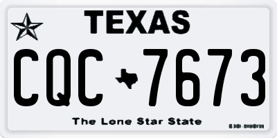 TX license plate CQC7673