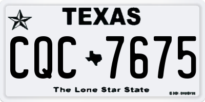 TX license plate CQC7675